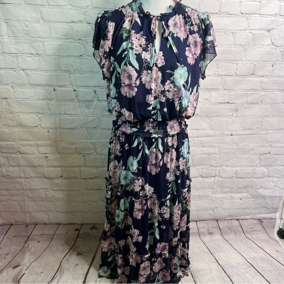 Joie de Vivre Floral Maxi Dress Large - Picture 1 of 9